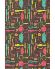 Azera Kadife Yıkanabilir Kaymaz Pamuk Tabanlı Antibakteriyel Mutfak Halısı