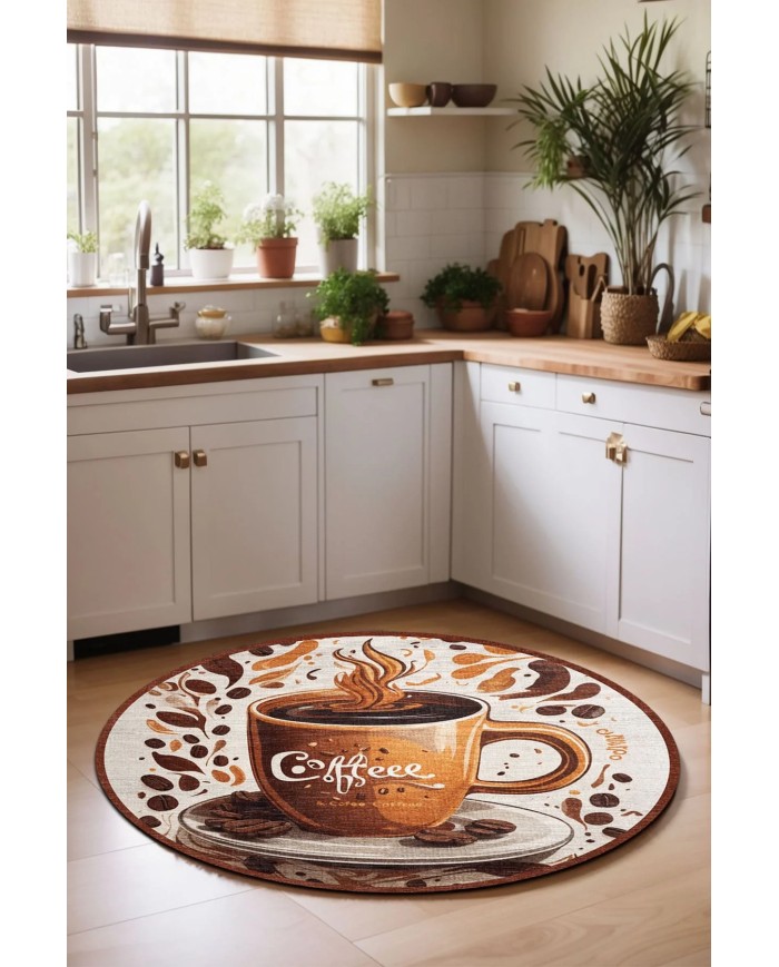 Cofs Kadife Yıkanabilir Kaymaz Pamuk Tabanlı Antibakteriyel Mutfak Halısı