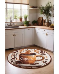 Cofs Kadife Yıkanabilir Kaymaz Pamuk Tabanlı Antibakteriyel Mutfak Halısı