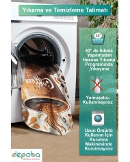 Cofs Kadife Yıkanabilir Kaymaz Pamuk Tabanlı Antibakteriyel Mutfak Halısı