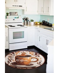Cofs Kadife Yıkanabilir Kaymaz Pamuk Tabanlı Antibakteriyel Mutfak Halısı