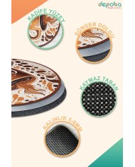 Cofs Kadife Yıkanabilir Kaymaz Pamuk Tabanlı Antibakteriyel Mutfak Halısı