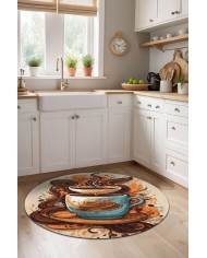 Engan Kadife Yıkanabilir Kaymaz Pamuk Tabanlı Antibakteriyel Mutfak Halısı