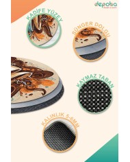 Engan Kadife Yıkanabilir Kaymaz Pamuk Tabanlı Antibakteriyel Mutfak Halısı