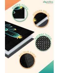 Kaste Kadife Yıkanabilir Kaymaz Pamuk Tabanlı Antibakteriyel Mutfak Halısı