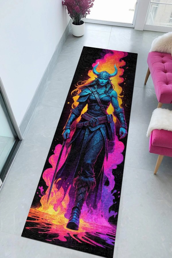 Alaz Kadife Antibakteriyel Yıkanabilir Kaymaz Pamuk Tabanlı Yolluk