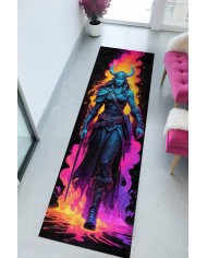 Alaz Kadife Antibakteriyel Yıkanabilir Kaymaz Pamuk Tabanlı Yolluk