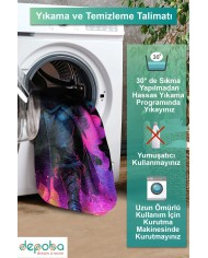 Alaz Kadife Antibakteriyel Yıkanabilir Kaymaz Pamuk Tabanlı Yolluk