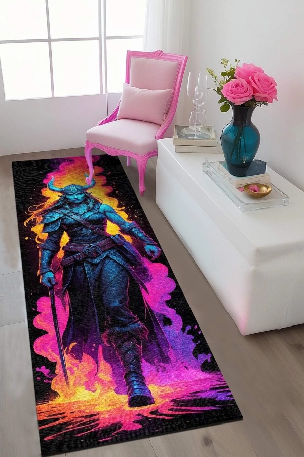 Alaz Kadife Antibakteriyel Yıkanabilir Kaymaz Pamuk Tabanlı Yolluk