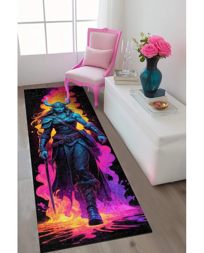 Alaz Kadife Antibakteriyel Yıkanabilir Kaymaz Pamuk Tabanlı Yolluk