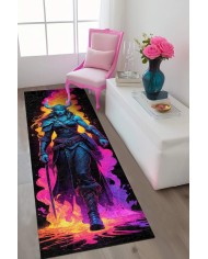 Alaz Kadife Antibakteriyel Yıkanabilir Kaymaz Pamuk Tabanlı Yolluk