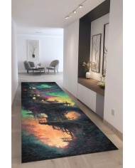 Chane Kadife Antibakteriyel Yıkanabilir Kaymaz Pamuk Tabanlı Yolluk