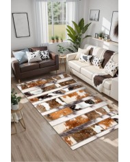 Cerenomy Kadife Yıkanabilir Kaymaz Pamuk Tabanlı Antibakteriyel Salon Halısı