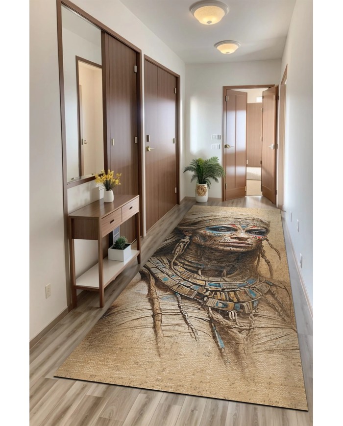 Mommy Kadife Antibakteriyel Yıkanabilir Kaymaz Pamuk Tabanlı Yolluk