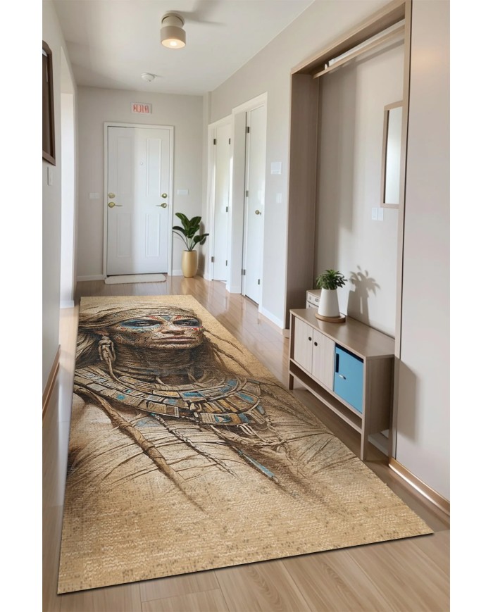 Mommy Kadife Antibakteriyel Yıkanabilir Kaymaz Pamuk Tabanlı Yolluk