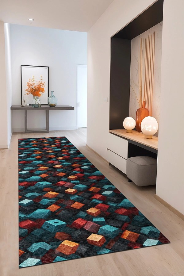 Puzs Kadife Antibakteriyel Yıkanabilir Kaymaz Pamuk Tabanlı Yolluk