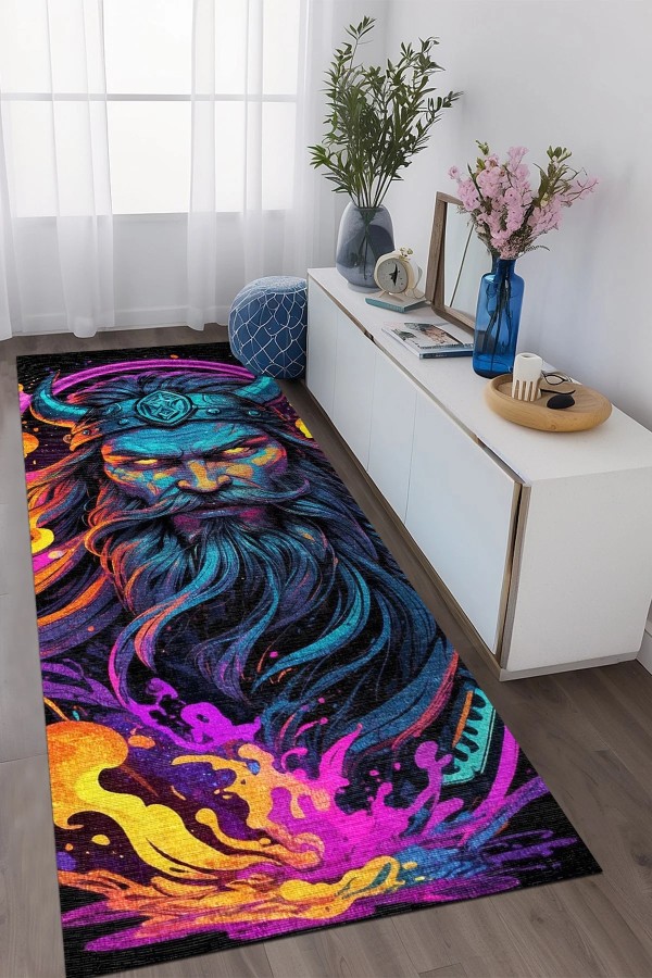 Samor Kadife Antibakteriyel Yıkanabilir Kaymaz Pamuk Tabanlı Yolluk