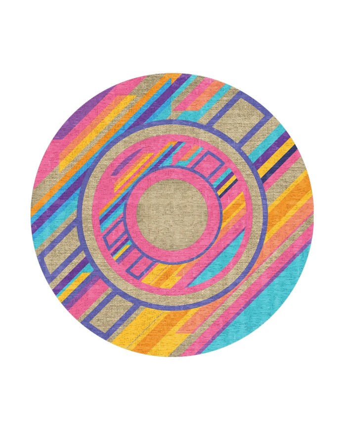 Eltise Kadife Yıkanabilir Kaymaz Pamuk Tabanlı Antibakteriyel Yuvarlak Halı