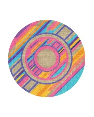 Eltise Kadife Yıkanabilir Kaymaz Pamuk Tabanlı Antibakteriyel Yuvarlak Halı