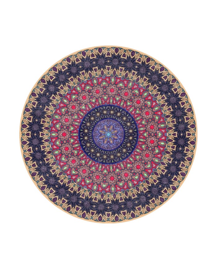 Setan Kadife Yıkanabilir Kaymaz Pamuk Tabanlı Antibakteriyel Yuvarlak Halı