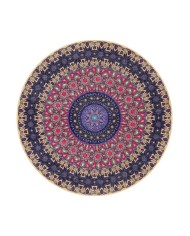 Setan Kadife Yıkanabilir Kaymaz Pamuk Tabanlı Antibakteriyel Yuvarlak Halı