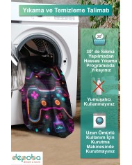 Ares Oyuncu Odası Halısı Kadife Kaymaz Pamuk Tabanlı Yıkanabilir Antibakteriyel Gamer