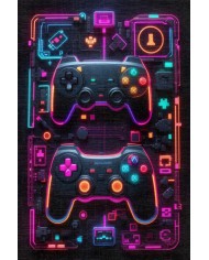 Ares Oyuncu Odası Halısı Kadife Kaymaz Pamuk Tabanlı Yıkanabilir Antibakteriyel Gamer