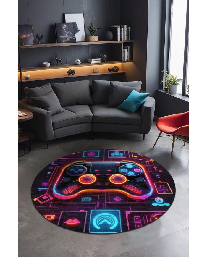 Gampe Oyuncu Odası Halısı Kadife Kaymaz Pamuk Tabanlı Yıkanabilir Antibakteriyel Gamer