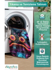 Gampe Oyuncu Odası Halısı Kadife Kaymaz Pamuk Tabanlı Yıkanabilir Antibakteriyel Gamer