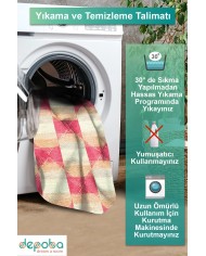 Alansa Kadife Yıkanabilir Kaymaz Pamuk Tabanlı Antibakteriyel Salon Halısı