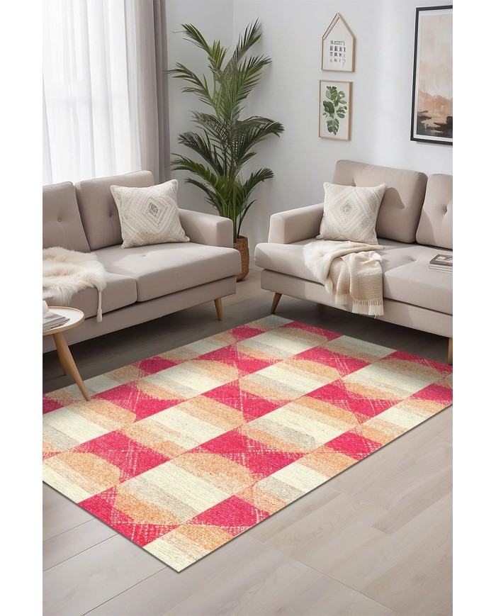 Alansa Kadife Yıkanabilir Kaymaz Pamuk Tabanlı Antibakteriyel Salon Halısı