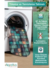 Vera Kadife Yıkanabilir Kaymaz Pamuk Tabanlı Antibakteriyel Salon Halısı