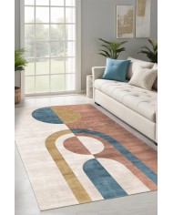 Sarema Kadife Yıkanabilir Kaymaz Pamuk Tabanlı Antibakteriyel Salon Halısı