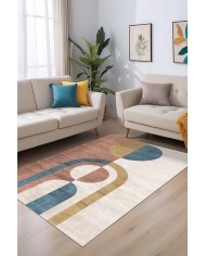 Sarema Kadife Yıkanabilir Kaymaz Pamuk Tabanlı Antibakteriyel Salon Halısı