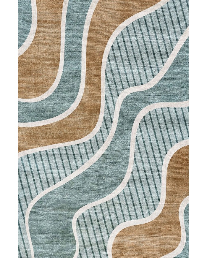 Tedan Kadife Yıkanabilir Kaymaz Pamuk Tabanlı Antibakteriyel Salon Halısı