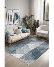 Nedla Kadife Yıkanabilir Kaymaz Pamuk Tabanlı Antibakteriyel Salon Halısı