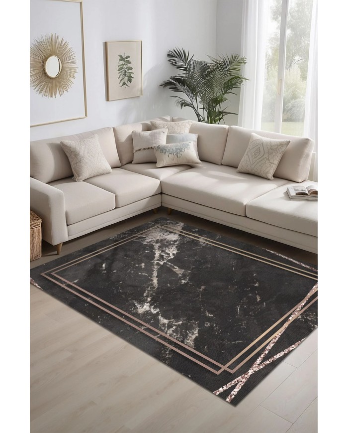 Pazera Kadife Yıkanabilir Kaymaz Pamuk Tabanlı Antibakteriyel Salon Halısı