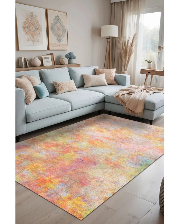 Kelas Kadife Yıkanabilir Kaymaz Pamuk Tabanlı Antibakteriyel Salon Halısı