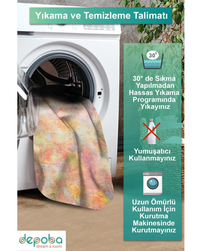 Kelas Kadife Yıkanabilir Kaymaz Pamuk Tabanlı Antibakteriyel Salon Halısı