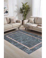 Faran Kadife Yıkanabilir Kaymaz Pamuk Tabanlı Antibakteriyel Salon Halısı