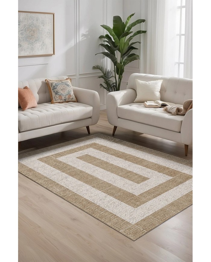 Gena Kadife Yıkanabilir Kaymaz Pamuk Tabanlı Antibakteriyel Salon Halısı