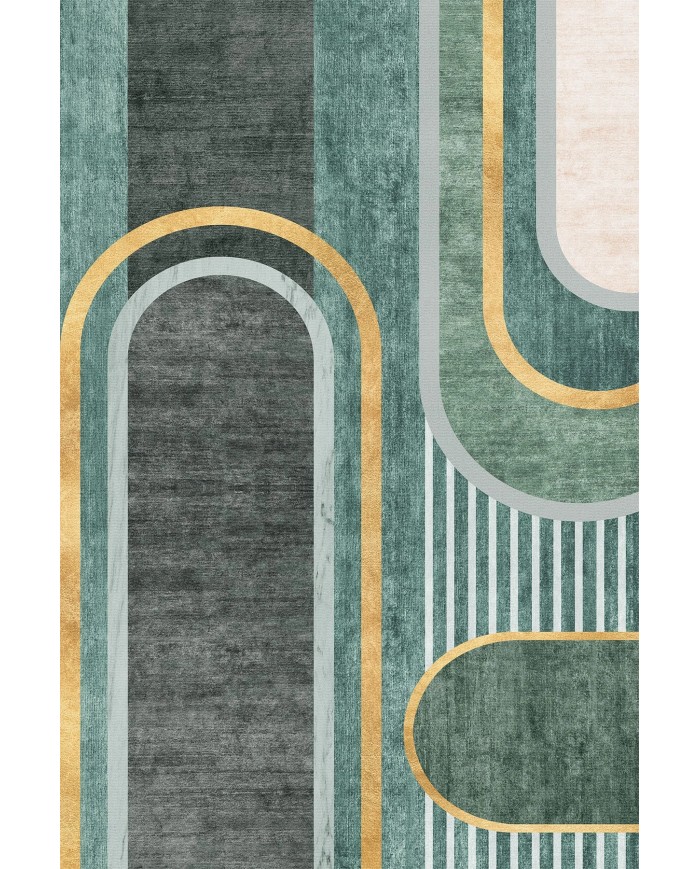 Grenz Kadife Yıkanabilir Kaymaz Pamuk Tabanlı Antibakteriyel Salon Halısı