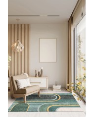 Grenz Kadife Yıkanabilir Kaymaz Pamuk Tabanlı Antibakteriyel Salon Halısı