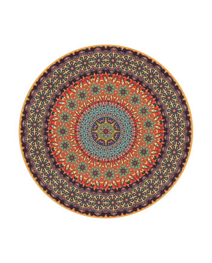 Depas Kadife Yıkanabilir Kaymaz Pamuk Tabanlı Antibakteriyel Yuvarlak Halı