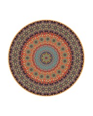 Depas Kadife Yıkanabilir Kaymaz Pamuk Tabanlı Antibakteriyel Yuvarlak Halı