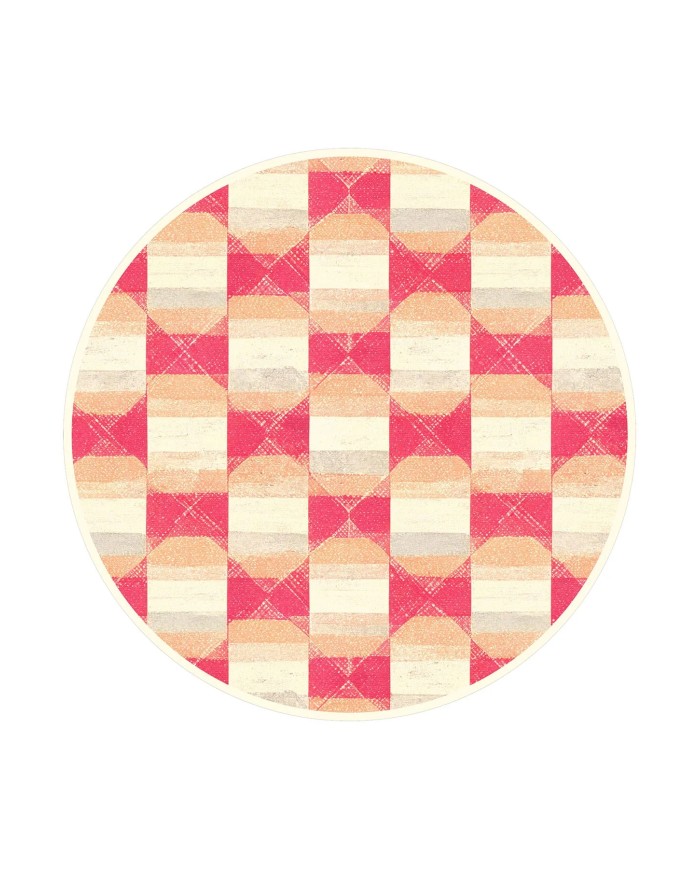 Fatan Kadife Yıkanabilir Kaymaz Pamuk Tabanlı Antibakteriyel Yuvarlak Halı