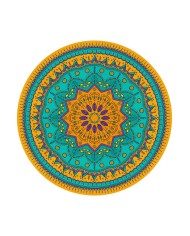 Nares Kadife Yıkanabilir Kaymaz Pamuk Tabanlı Antibakteriyel Yuvarlak Halı