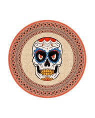 Kleta Kadife Yıkanabilir Kaymaz Pamuk Tabanlı Antibakteriyel Yuvarlak Halı