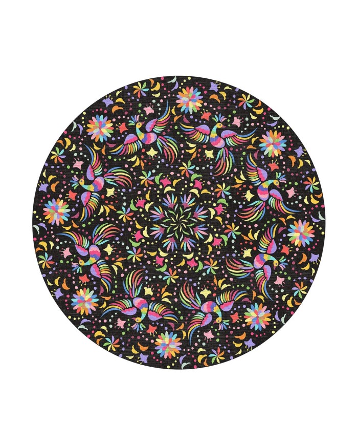 Zunar Kadife Yıkanabilir Kaymaz Pamuk Tabanlı Antibakteriyel Yuvarlak Halı