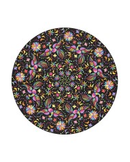 Zunar Kadife Yıkanabilir Kaymaz Pamuk Tabanlı Antibakteriyel Yuvarlak Halı